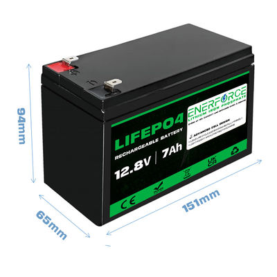 12V 7Ah EV LiFePO4 Akumulator ładowalny z wbudowanym BMS dla samochodu zabawki dla dzieci