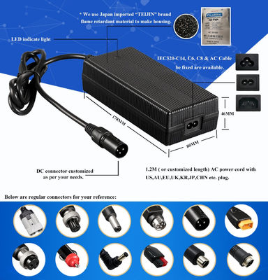 Czysty PC 12V Lifepo4 Ładowarka baterii 14.6V 2A 6A 7A 10A 20A Lifepo4 Szybka ładowarka