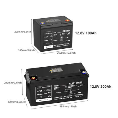 12v 24v 100ah 120ah 200ah 300ah Lifepo4 Bluetooth Żelazo-fosforan Bateria 100 Kwh Litium Pack Z Bluetooth